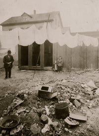 Backyard and Privies in Filthy Condition Poster Print (18x24)