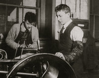 Vocational School Teaches Printing Boys at a Press Poster Print