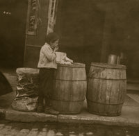 Patching Up a Meal from a Barrel Boston Slums Poster Print