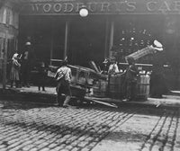 Boy Woodpickers Loading Poster Print - Whimsical children's decor