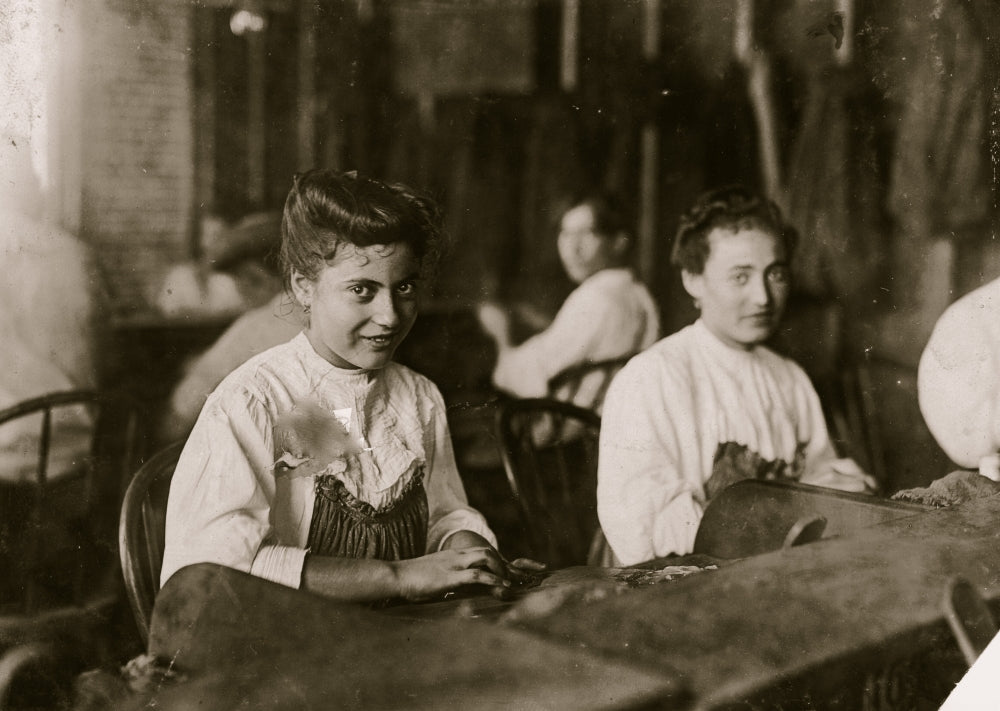 Tampa Cigar Maker Poster Print featuring beautiful women.