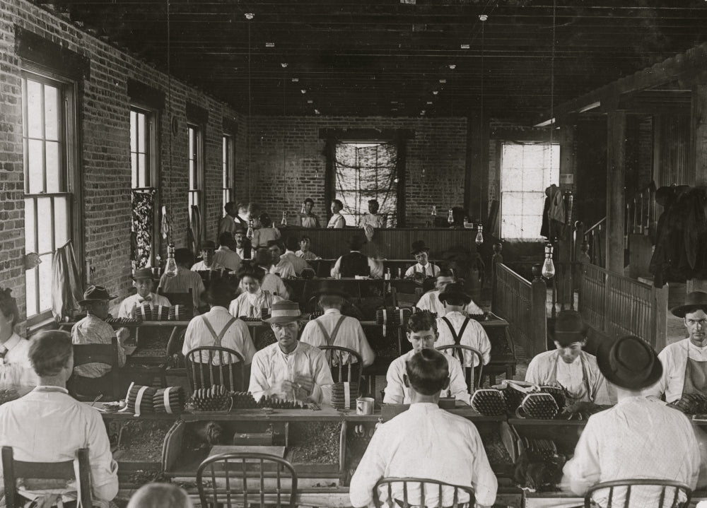 A Union Shop Cigar Makers Poster Print capturing Tampa's labor history