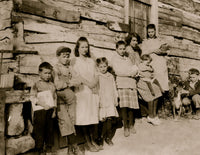 'The Mullens Children Ready for School' poster print showcasing children preparing for school.