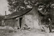 A Little Log Cabin nostalgic poster print showcasing a quaint log cabin