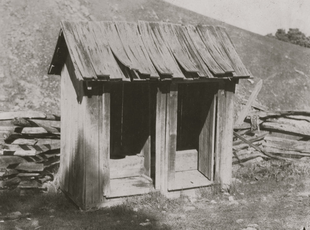 Old Style Toilet at Buzzard School Poster Print