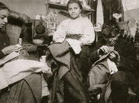 Immigrant family living in a New York tenement poster print.