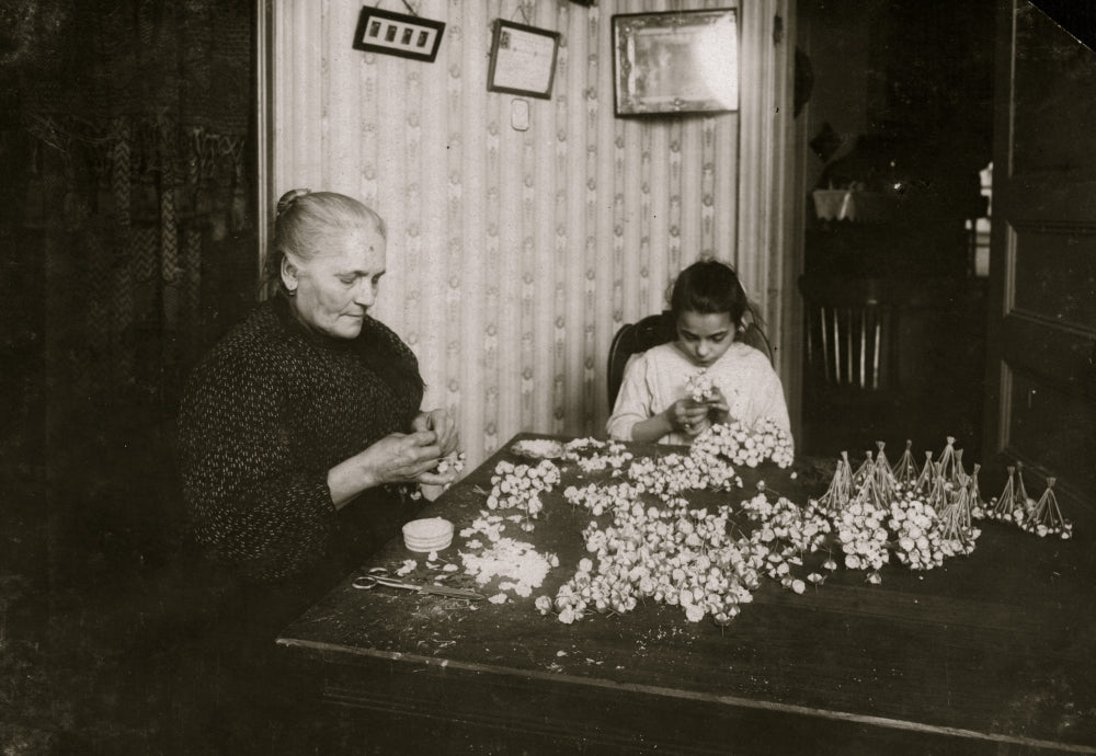 Mrs. Monte Mora Flower Making Poster Print historical image