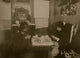 Flower Making Night Scene Poster Print depicting Carrie Brindisi and her sister crafting flowers.