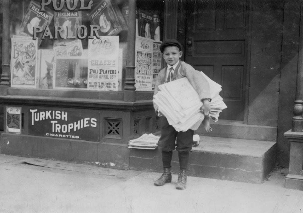 Hyman Lapcoff young newsie poster print in Washington D.C.