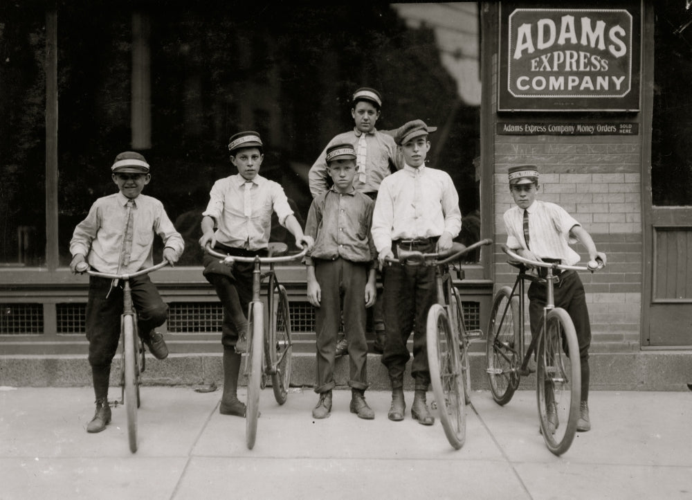 Postal Messengers in Norfolk, Virginia Poster Print showcasing a group of postal workers