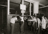 Messengers at the Main Office Poster Print showcasing Postal Telegraph Co. employees.
