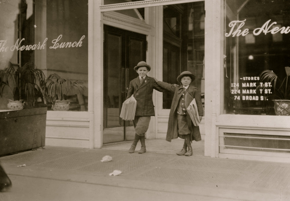 Max Schwartz and Jacob Schwartz Poster Print showcasing Newark street life.