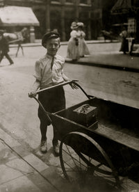 H. C. Orr Cincinnati Poster Print featuring a young boy delivering for a Motor Car Company.