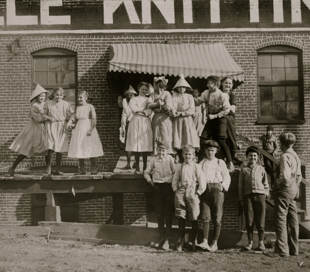 Knoxville Knitting Works Poster Print featuring young workers.