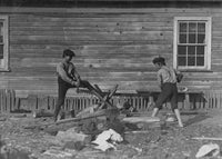 Boys Working in Maple Mill, Dillon, S.C. poster print showcasing young boys in a historical setting.