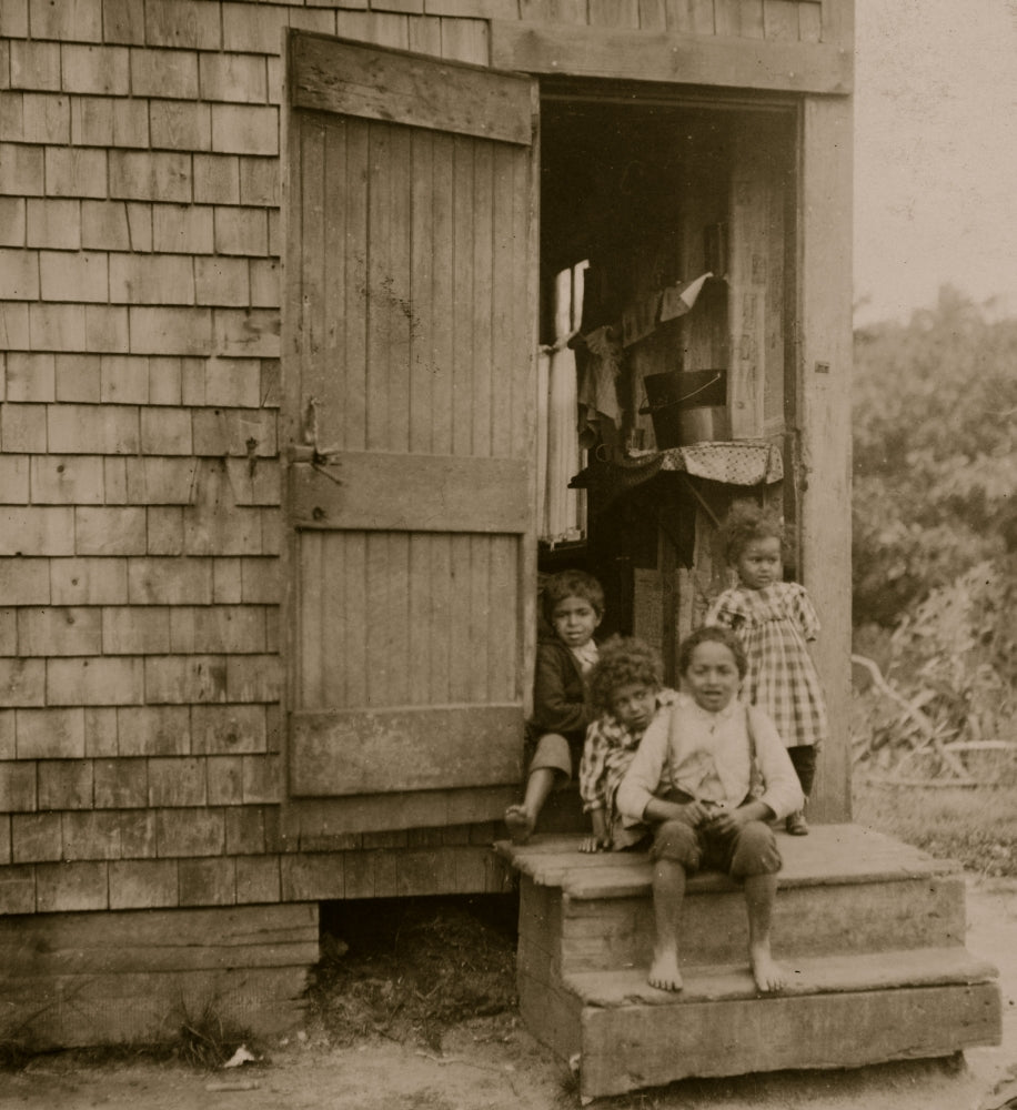 Four Children Alone in a Deserted Settlement Poster Print