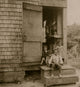Four Children Alone in a Deserted Settlement Poster Print