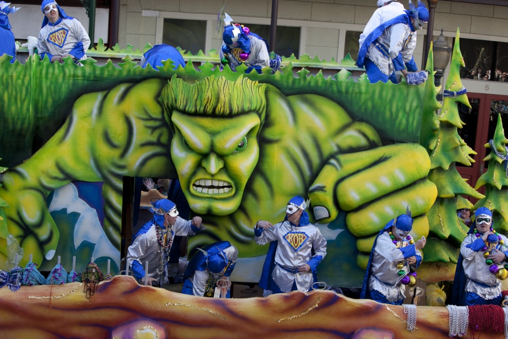 Hulk Green Monster on Mardi Gras Float Poster Print by Carol Highsmith