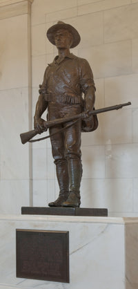 Memorial statue to American soldiers of the Spanish-American War poster print by Carol Highsmith.