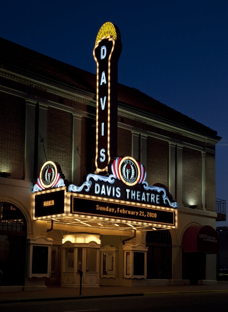 Davis Theatre Poster Print by Carol Highsmith showcasing historic architecture.