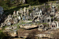 Jerusalem in Miniature poster print showcasing historical buildings and shrines.
