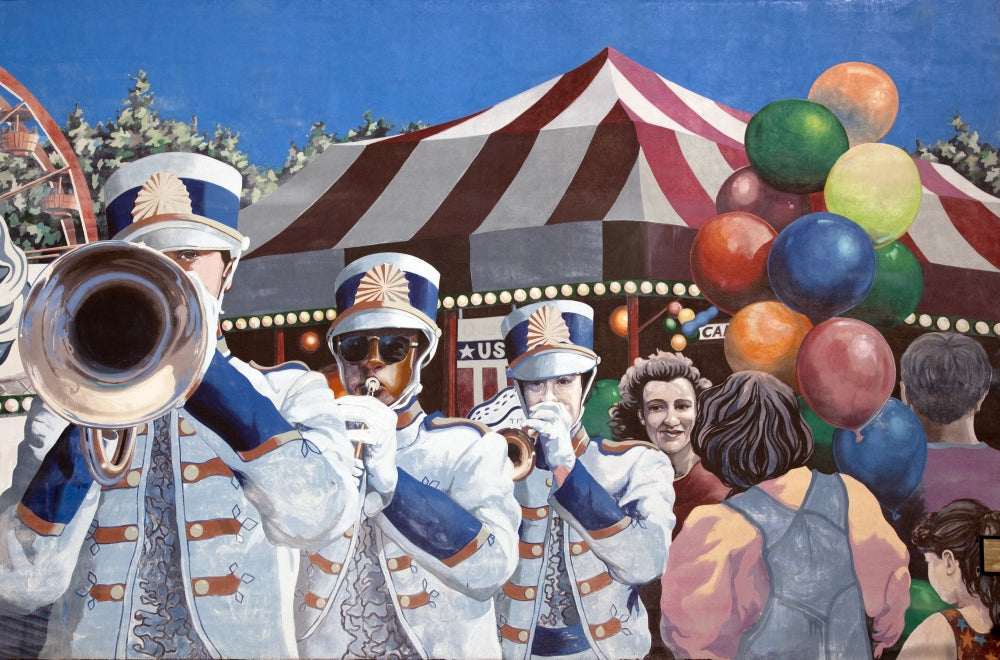 Dothan Mural City Poster Print showcasing vibrant murals and local history.