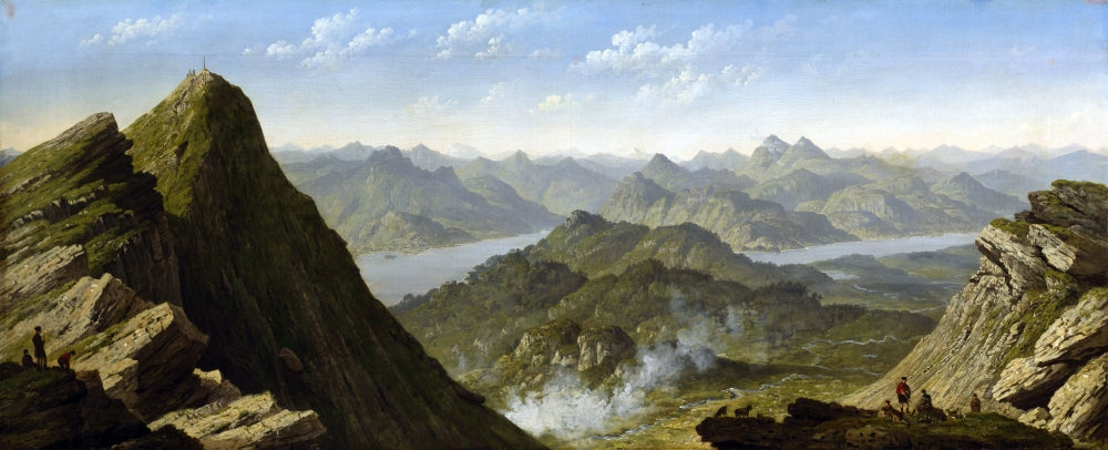Ben Lomond Mountain Poster Print by John Knox, showcasing the breathtaking landscape of Scotland.