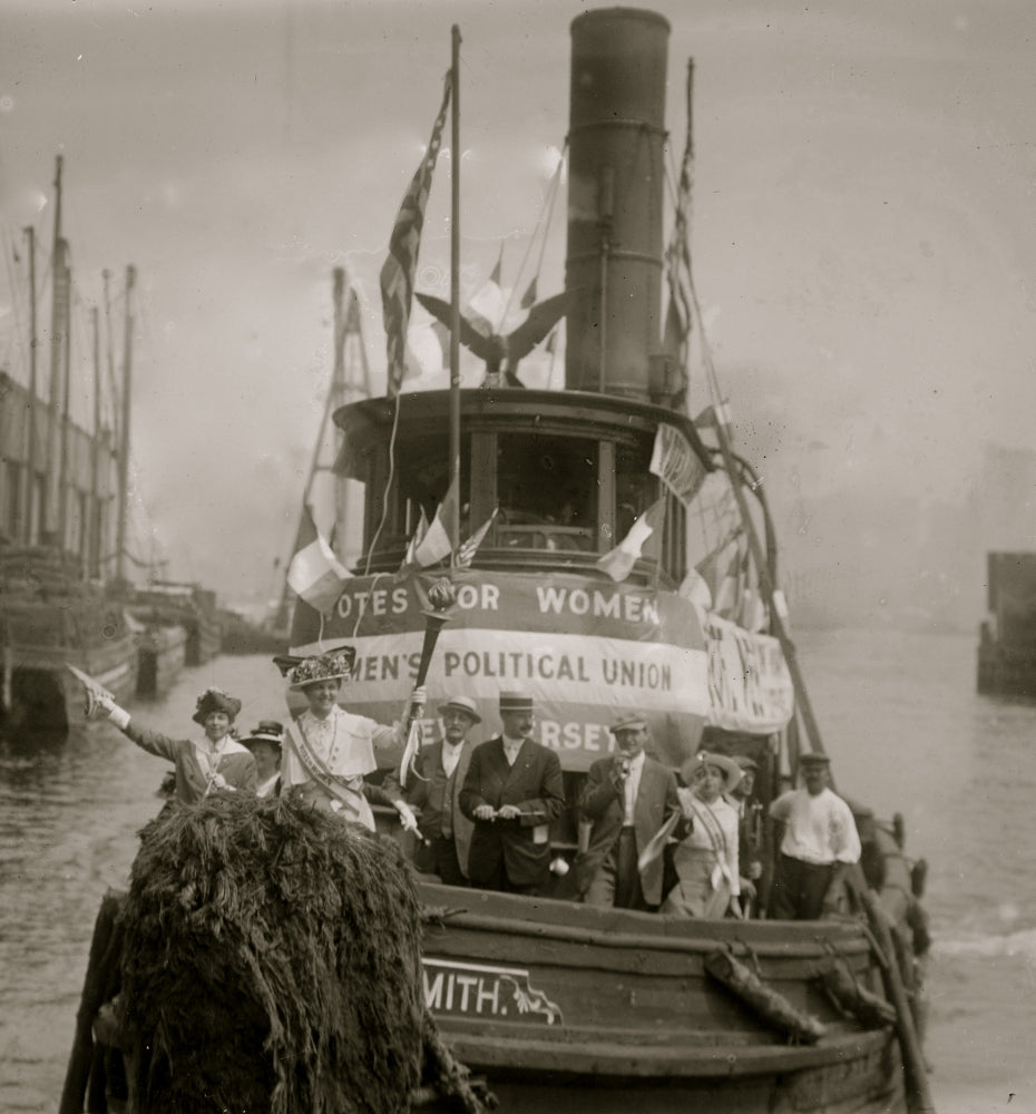 Suffrage Tug Jersey City Poster Print showcasing activism and history.