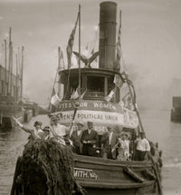 Suffrage Tug Jersey City Poster Print showcasing activism and history.