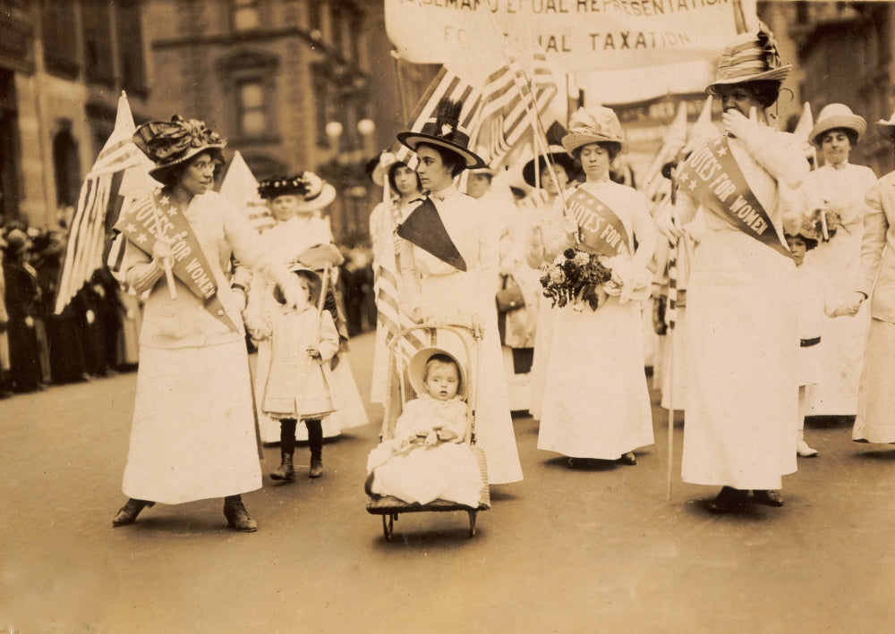 Suffrage Parade NYC 1912 Poster Print showcasing women's rights movement.