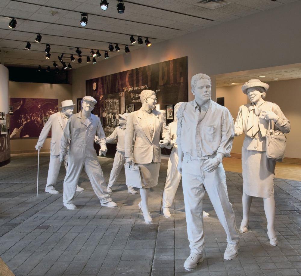 Exhibit of Pedestrians in the Birmingham Civil Rights Museum Poster Print