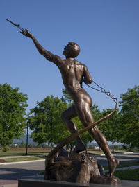 Man & Aviation Sculpture Poster Print showcasing the elegance of flight.
