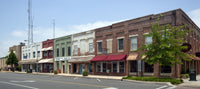 Downtown Tuscumbia Poster Print showcasing scenic artwork.