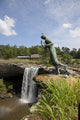 Noccalula Falls Poster Print featuring the bronze statue of Cherokee princess Noccalula