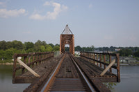 Gadsden Alabama Historic Train Bridge Poster Print showcasing architectural details.