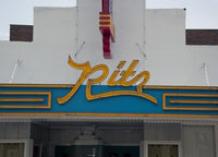 Ritz Theatre Sign Poster Print showcasing vintage cinema style