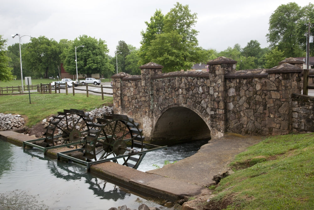 Historic WPA Bridge Poster Print from Spring Park, Tuscumbia, Alabama.