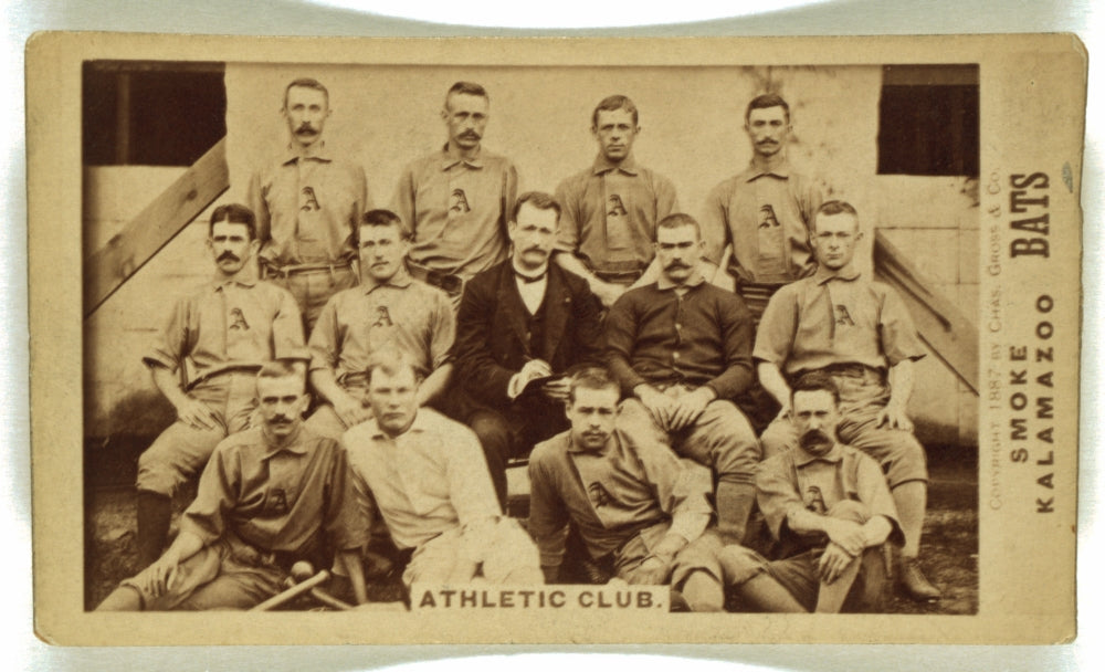 Philadelphia Athletics Team Portrait Poster Print showcasing manager and players