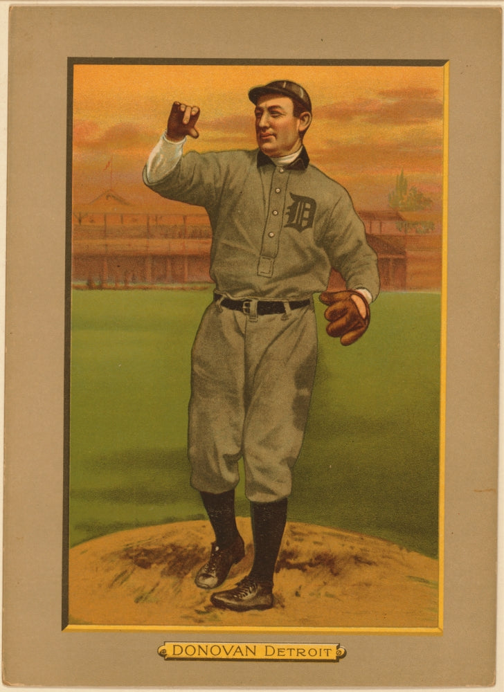 Wild Bill Donovan Detroit Tigers Poster Print showcasing baseball history.