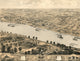 Bird's Eye View of Jefferson City, Missouri 1869 Poster Print