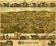 Highlandville Massachusetts 1887 Poster Print showcasing a vintage town scene.