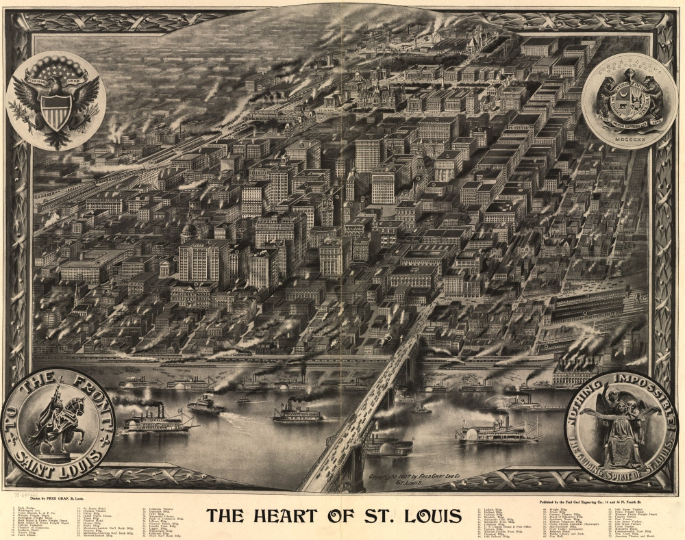 Heart of St. Louis Poster Print showcasing city skyline