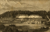 Oregon City, Oregon 1850 Poster Print showcasing historic architecture