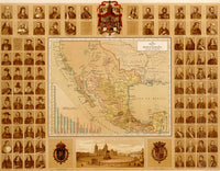 Personalities in New Spain Illustrated History Poster Print 18x24