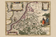 Belgium Map Poster Print by Pieter Van der Keere showcasing the historical regions and cultural diversity.