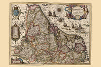 Picardy Region of France Poster Print by Pieter Van der Keere