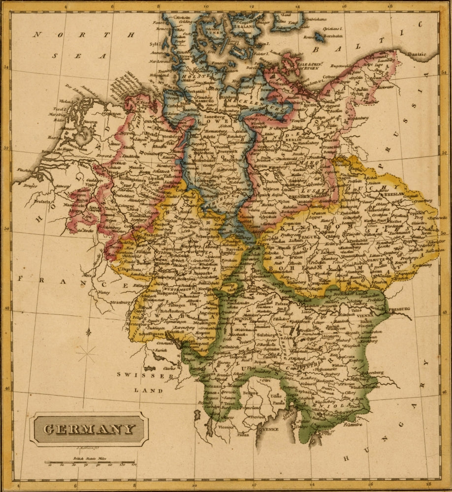 Germany 1817 Historical Poster Print - Available in Various Sizes