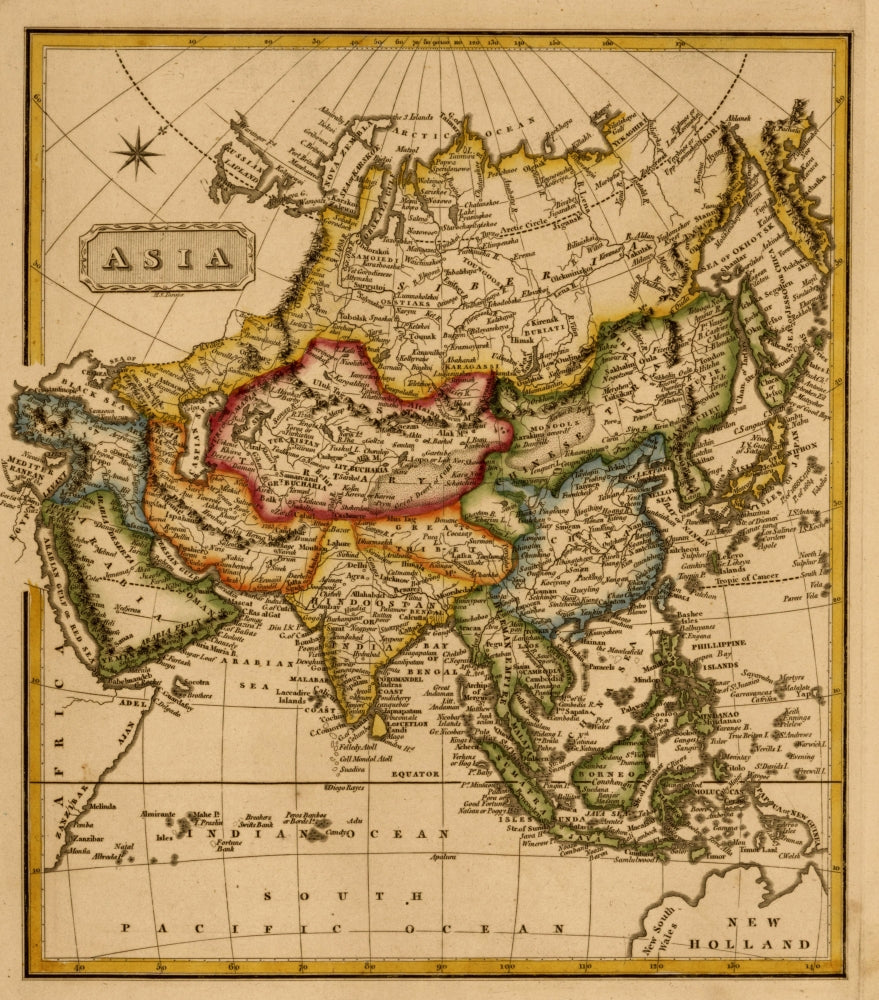 Asia - 1817 Poster Print showcasing Asian culture and history.