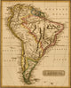 South America 1817 Vintage Map Poster Print