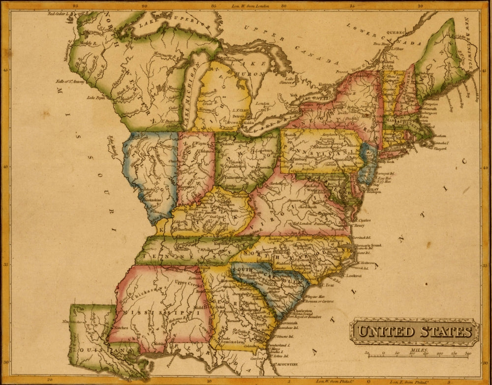 United States 1817 Poster Print showcasing historical artwork.